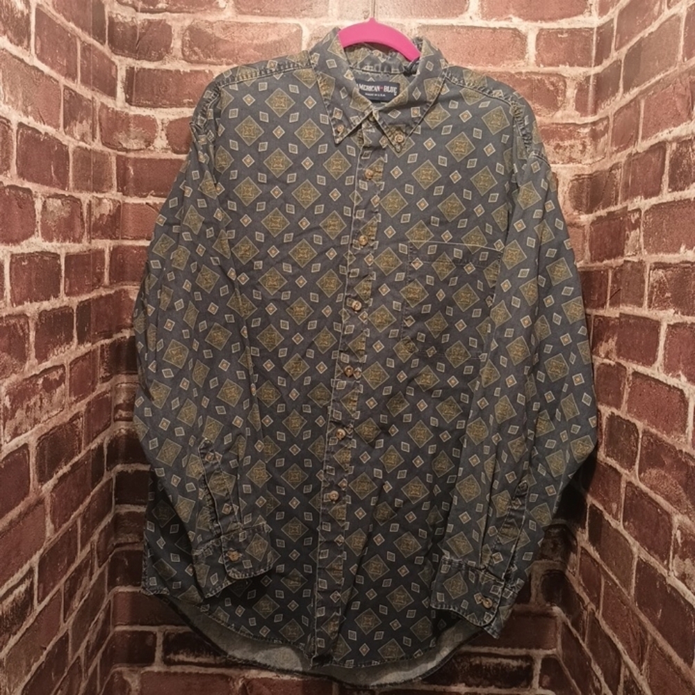 American Blue Vintage Button Down Shirt